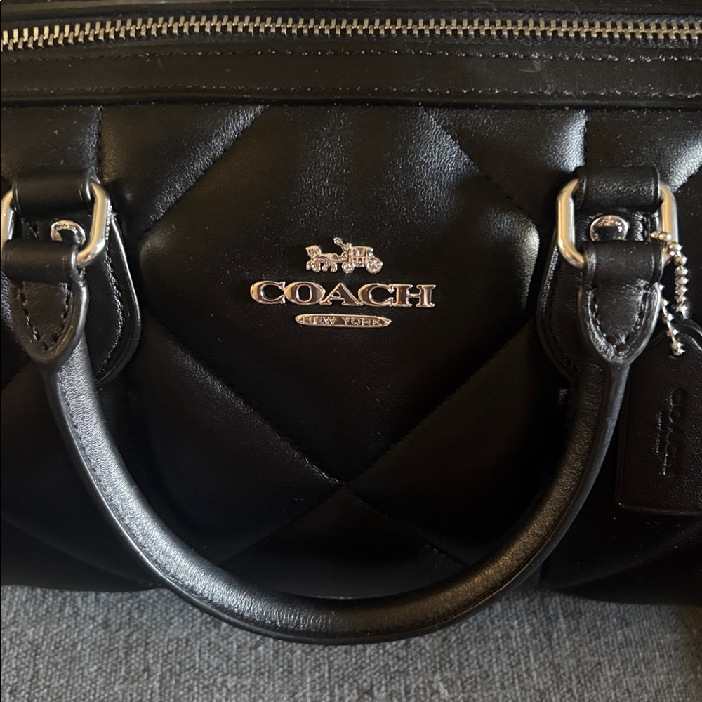 Coach Rowan Black Quilted Bag - Picture 3 of 12